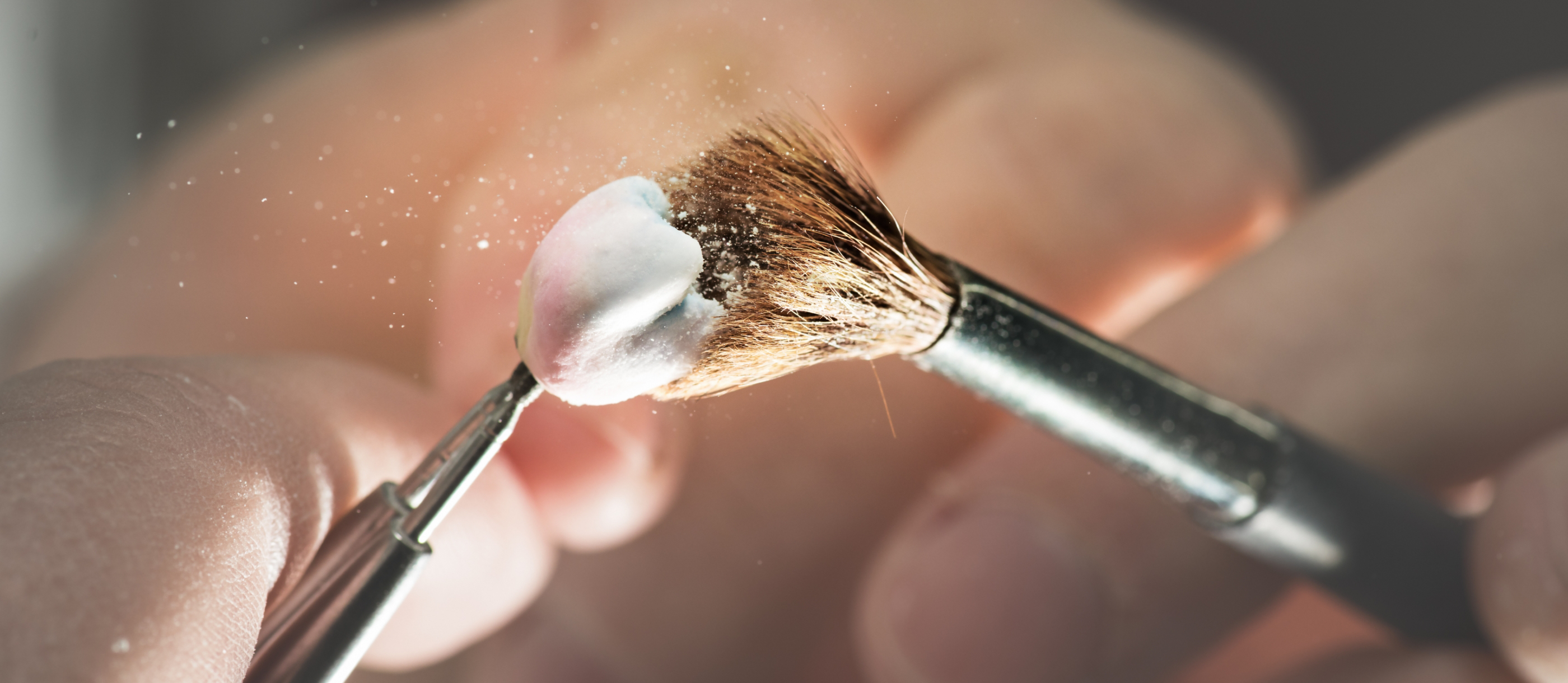 Close up of a ceramist crafting a dental crown in Stuart